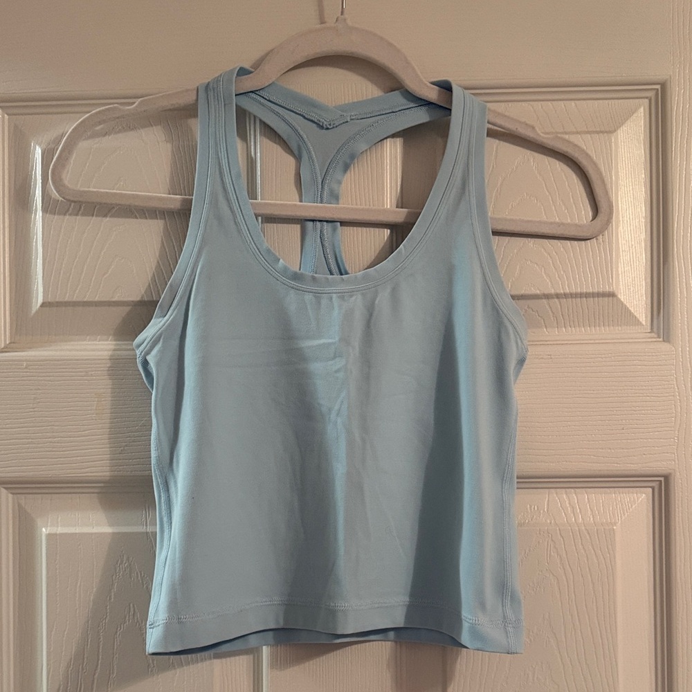 Lululemon Athletica Cropped Ice Blue Tank Top